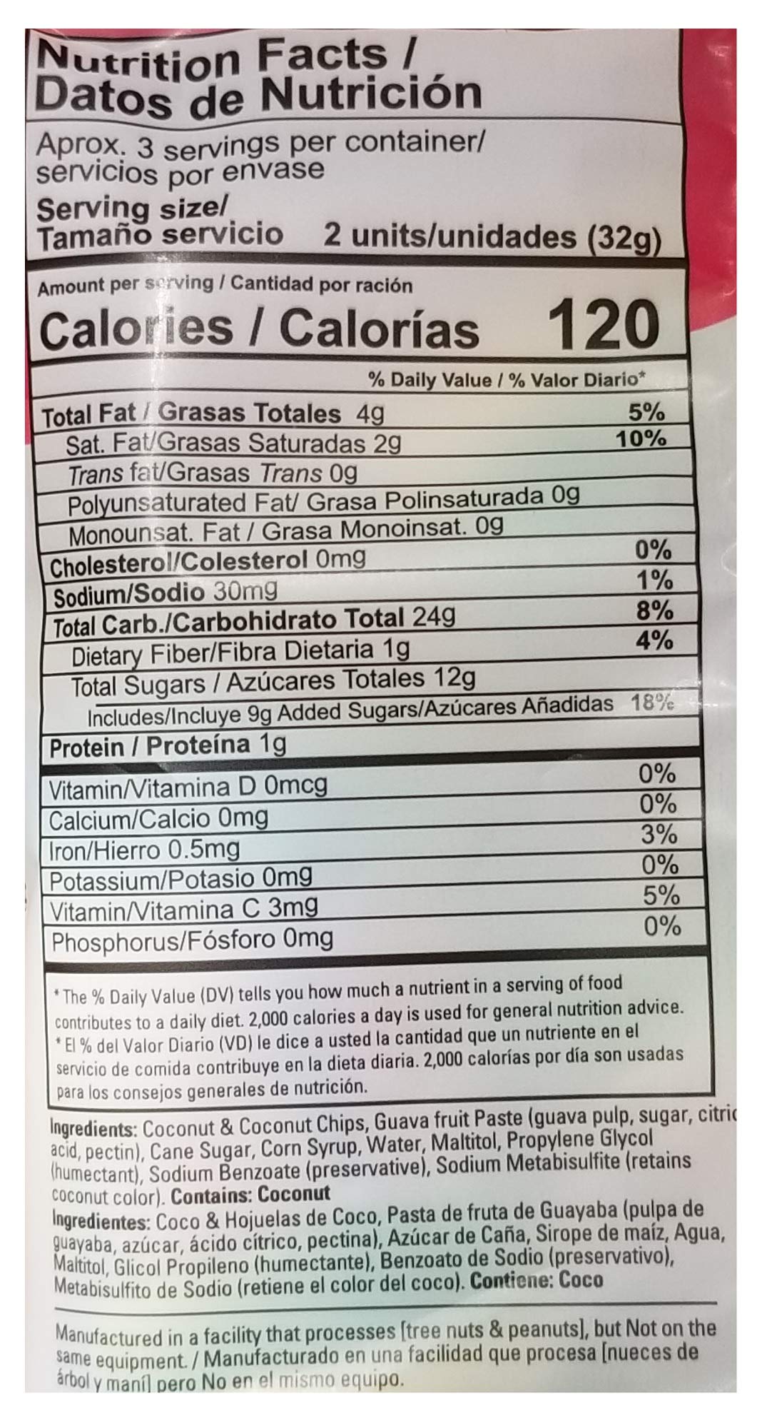 Dulzura Entree Bites Coconut with Guava Snacks, Vegan, 3.4 Ounce (Pack of 2)
