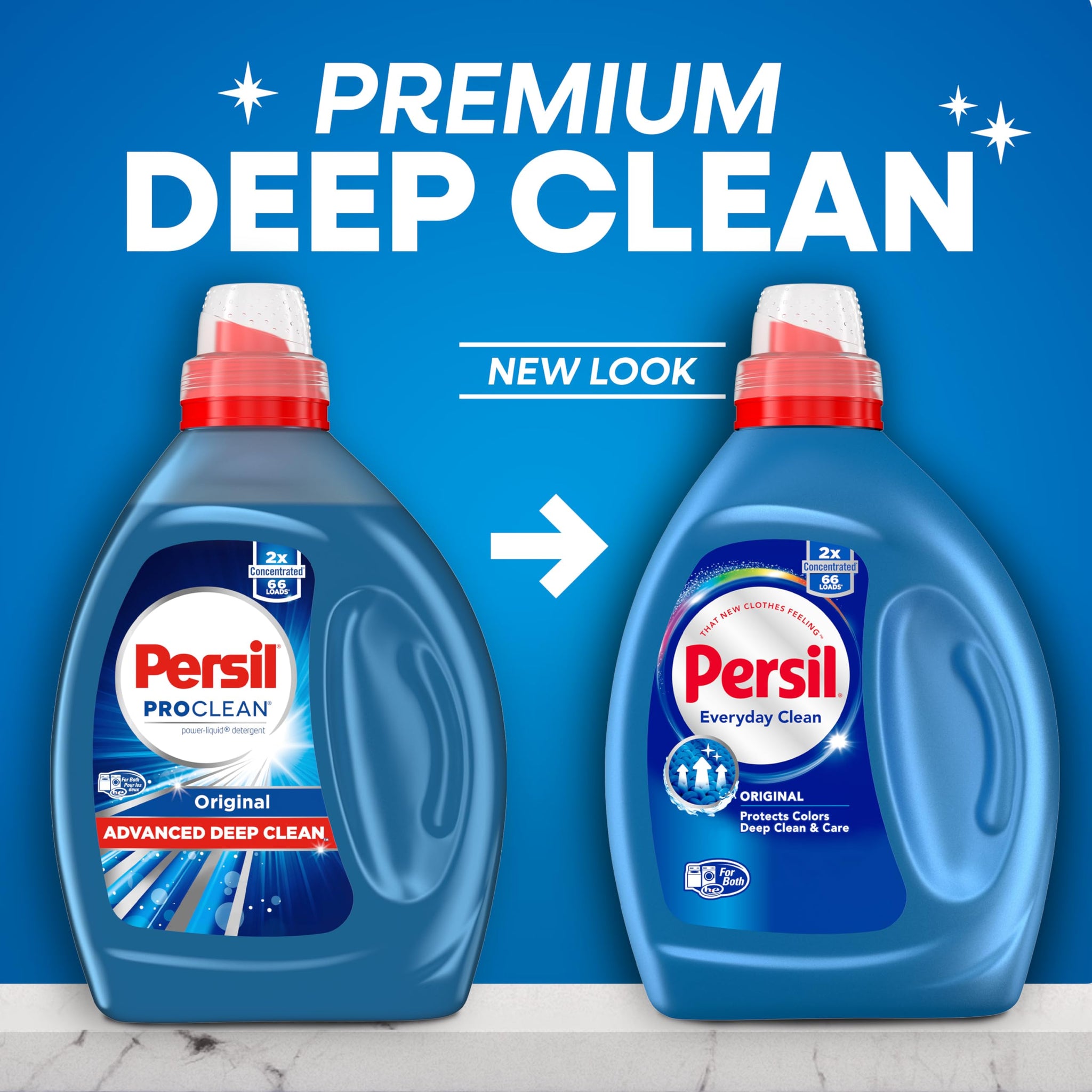 Persil Original Everyday Clean Liquid Laundry Detergent, 50 Fl Oz, 66 Loads, Ultra Concentrated, Deep Clean & Care for Colors & Whites, Laundry Soap