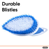 Superio Grout Brush, Dish Brush, Shower Scrubber Cleaning Brush, Stiff Bristles, Comfort Grip Handle, Blue Brush Cleaner for Kitchen, Bathroom