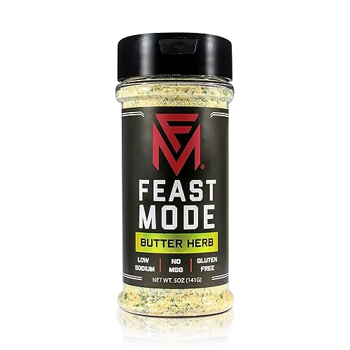Butter Herb - Feast Mode Flavors - Low Sodium, No MSG, Gluten Free, All Natural, Meal Prep Seasoning, Healthy, Onion, Butter Powder, Parsley