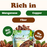 Food to Live Organic Dry Roasted Pecan Pieces, 8 Ounces - Oven Toasted, No Oil Added, Unsalted, Rich in Flavor and Crunch Nuts, Perfect for Cooking