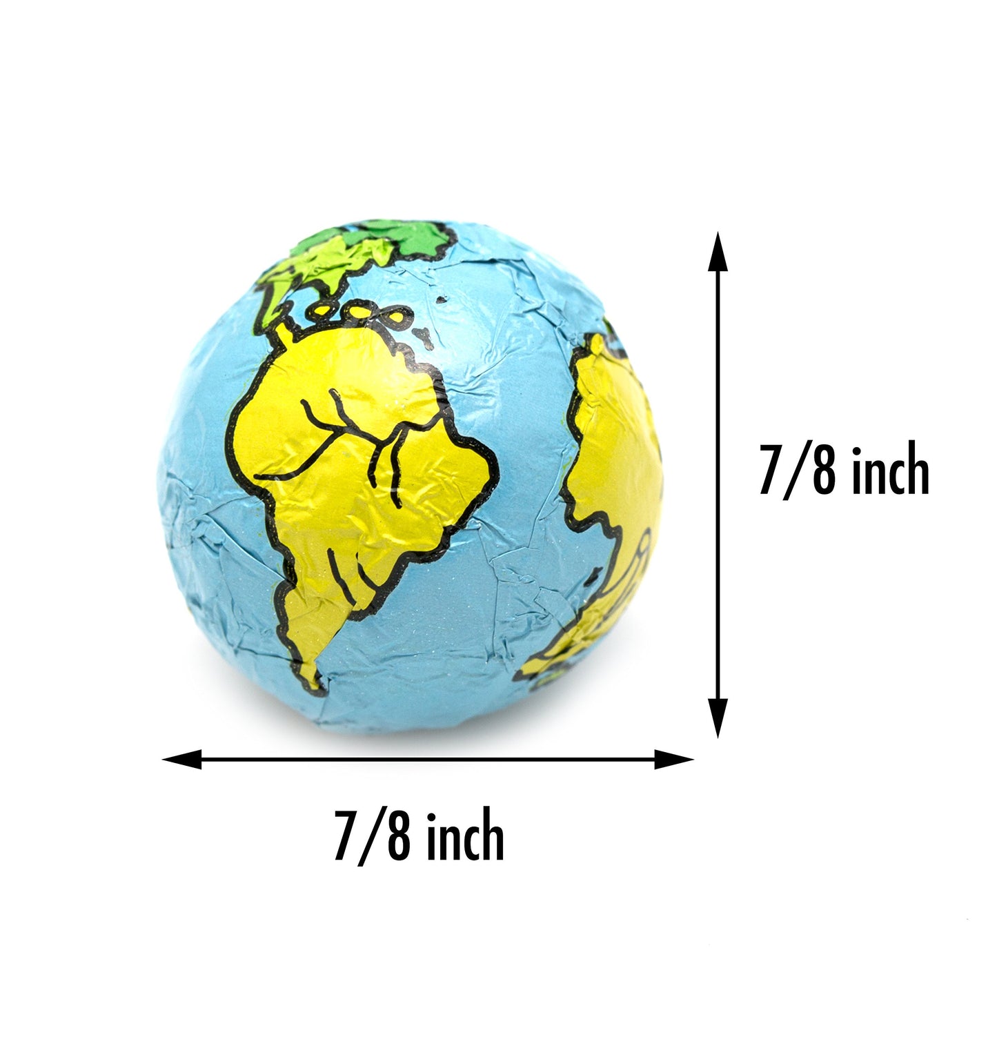 CandyOut Chocolate Earth Balls 2 Pound - Foil Wrapped Chocolate Candy in Sealed Bag