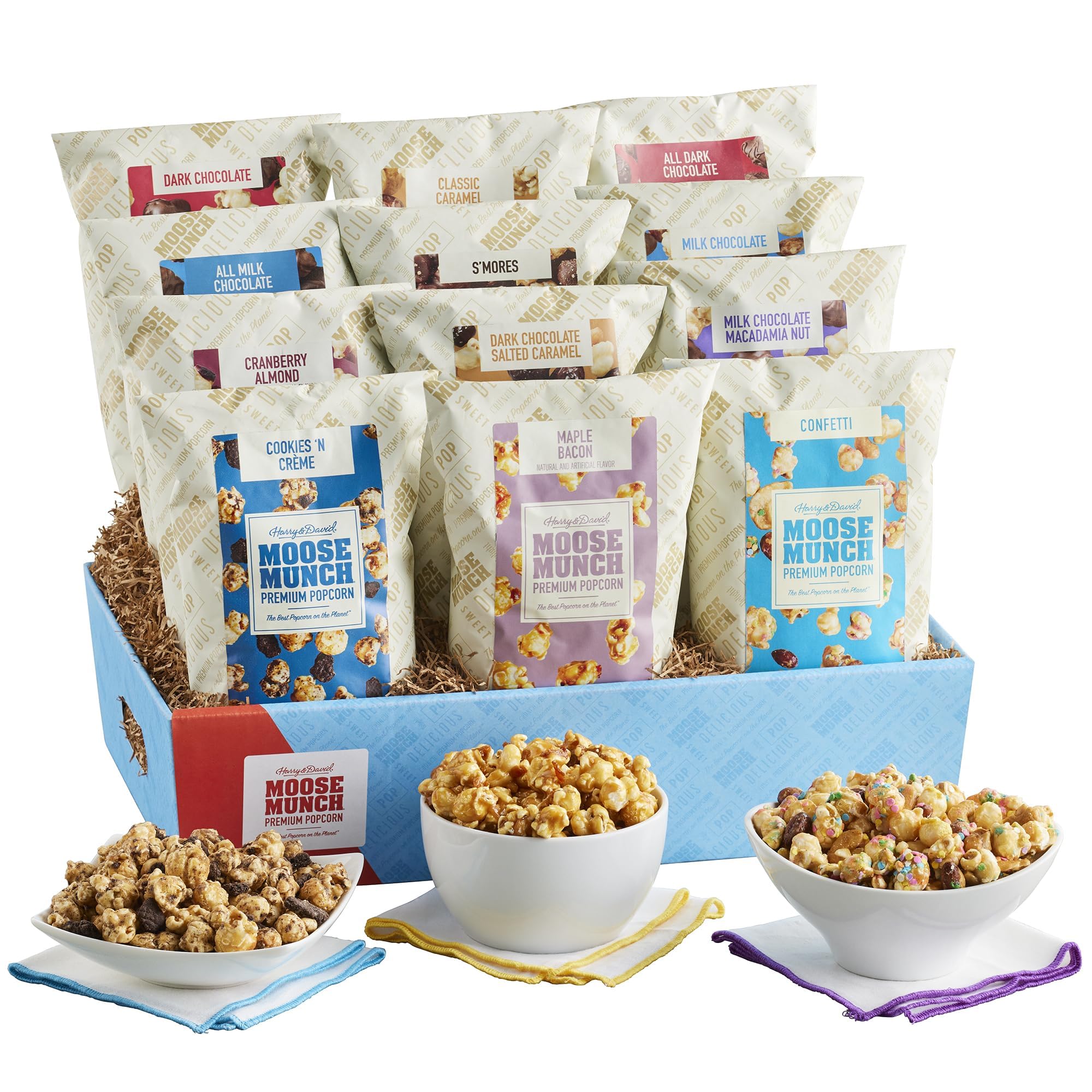 Moose Munch Premium Popcorn Ultimate Gift Box By Harry & David, Popcorn Gift, Movie Night, Sweet And Salty