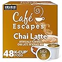 Cafe Escapes, Chai Latte Tea Beverage, Single-Serve Keurig K-Cup Pods, 48 Count (2 Boxes of 24 Pods)