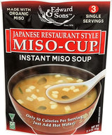 Edward & Sons Organic Japanese Restaurant Stle Miso Cup Instant Soup, 2.9 oz