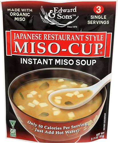Edward & Sons Organic Japanese Restaurant Stle Miso Cup Instant Soup, 2.9 oz