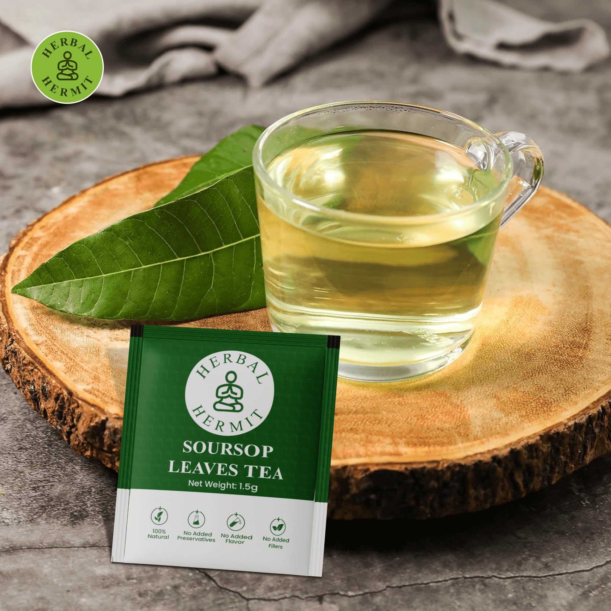 Soursop Graviola Tea Bags 50 count - Natural Pure Leaves - Sugar Free, Caffeine Free & Gluten-Free - Hoja Guanabana Tea - Authentic Herbal Tea