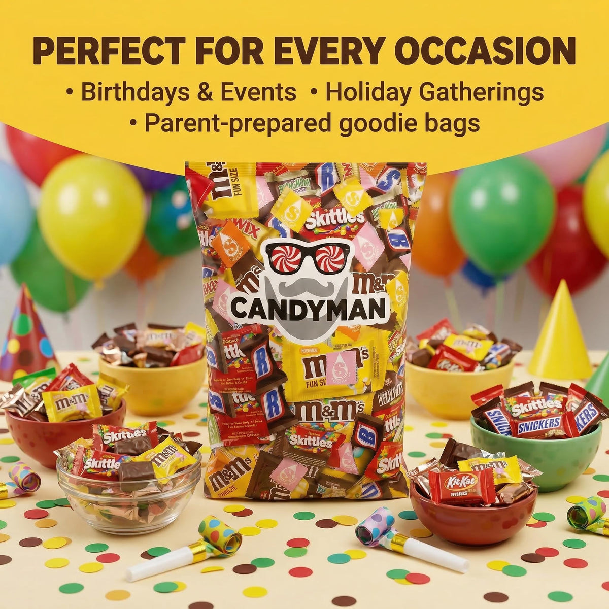 CANDYMAN Candy Variety Pack, Bulk Candy, 10 lb, Individually Wrapped