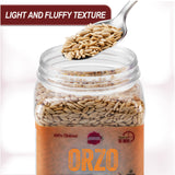 Baron’s Orzo Pasta Original | 1 Pack of 21.16oz Kosher Jars | Natural Israeli Rice-Shaped Orzo for Soups, Casseroles & Salads | Cooks in 10 Minutes