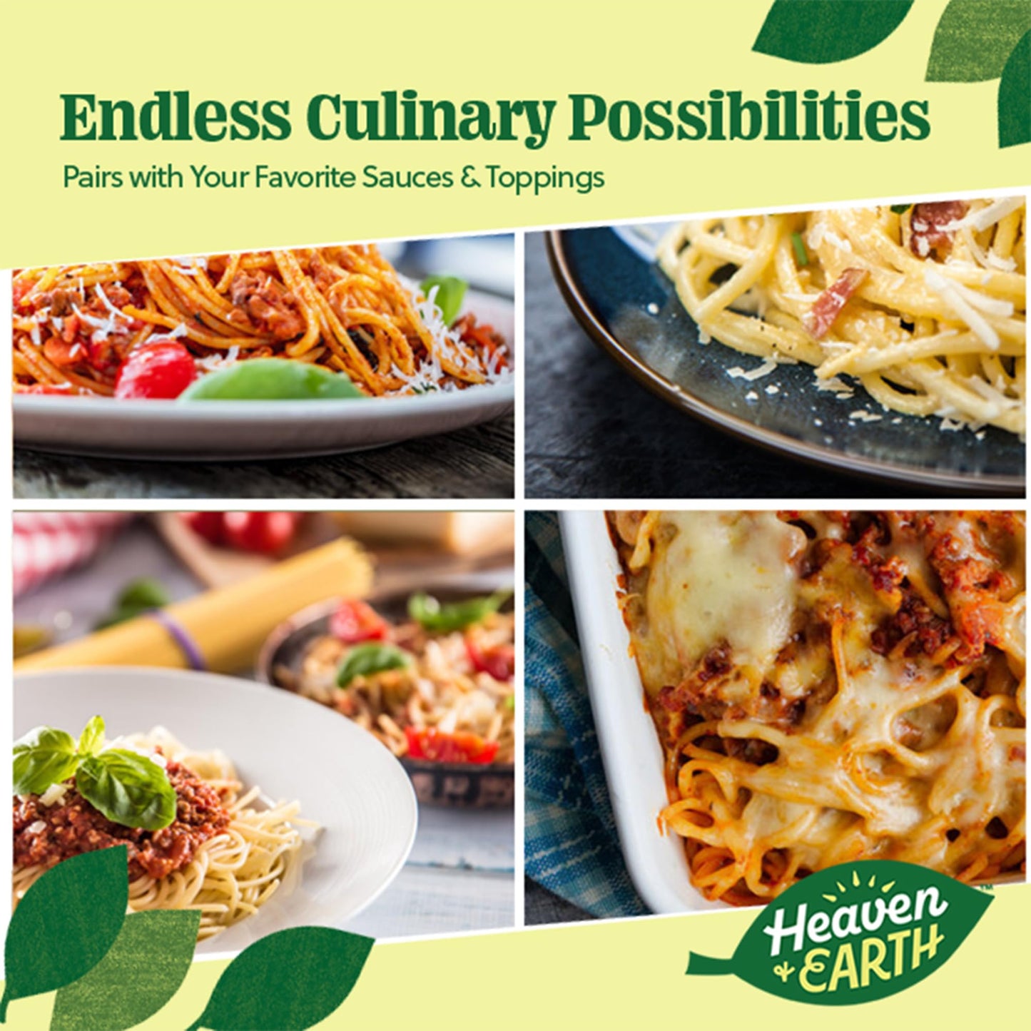 Heaven & Earth Brown Rice Pasta, Gluten Free Spaghetti, 12oz (3 Pack) | Whole Grain Gluten Free Pasta