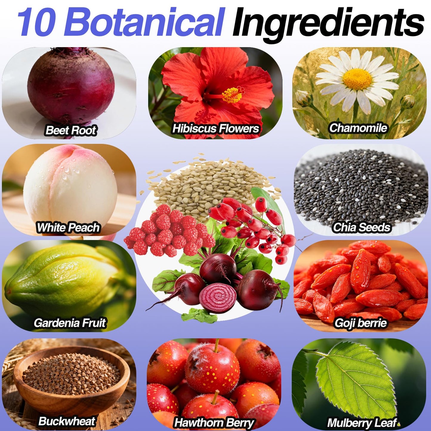 Q10 Blood Pressure Tea - Heart Functional Tea with Hibiscus, Chamomile, Beet Root, Hawthorn Berry - Non-GMO, Caffeine-Free, Sugar Free, Peach Flavor