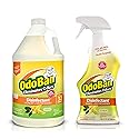 OdoBan Ready-to-Use Disinfectant and Odor Eliminator, Made in the USA, Citrus Scent, Set of 2, 32 oz Spray and 1 Gallon Concentrate