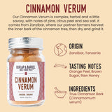 Burlap & Barrel Cinnamon Verum - Ground Ceylon Cinnamon Powder with Pine, Citrus Peel, and Sea Salt Notes - As Seen On Shark Tank - 1.8oz Glass Jar