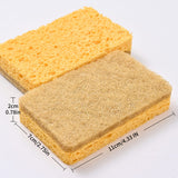 CFQ 12 Count Plant Fiber Dish Sponges, Non-Scratch, Wood Surface, 12 oz, Beige, Brown