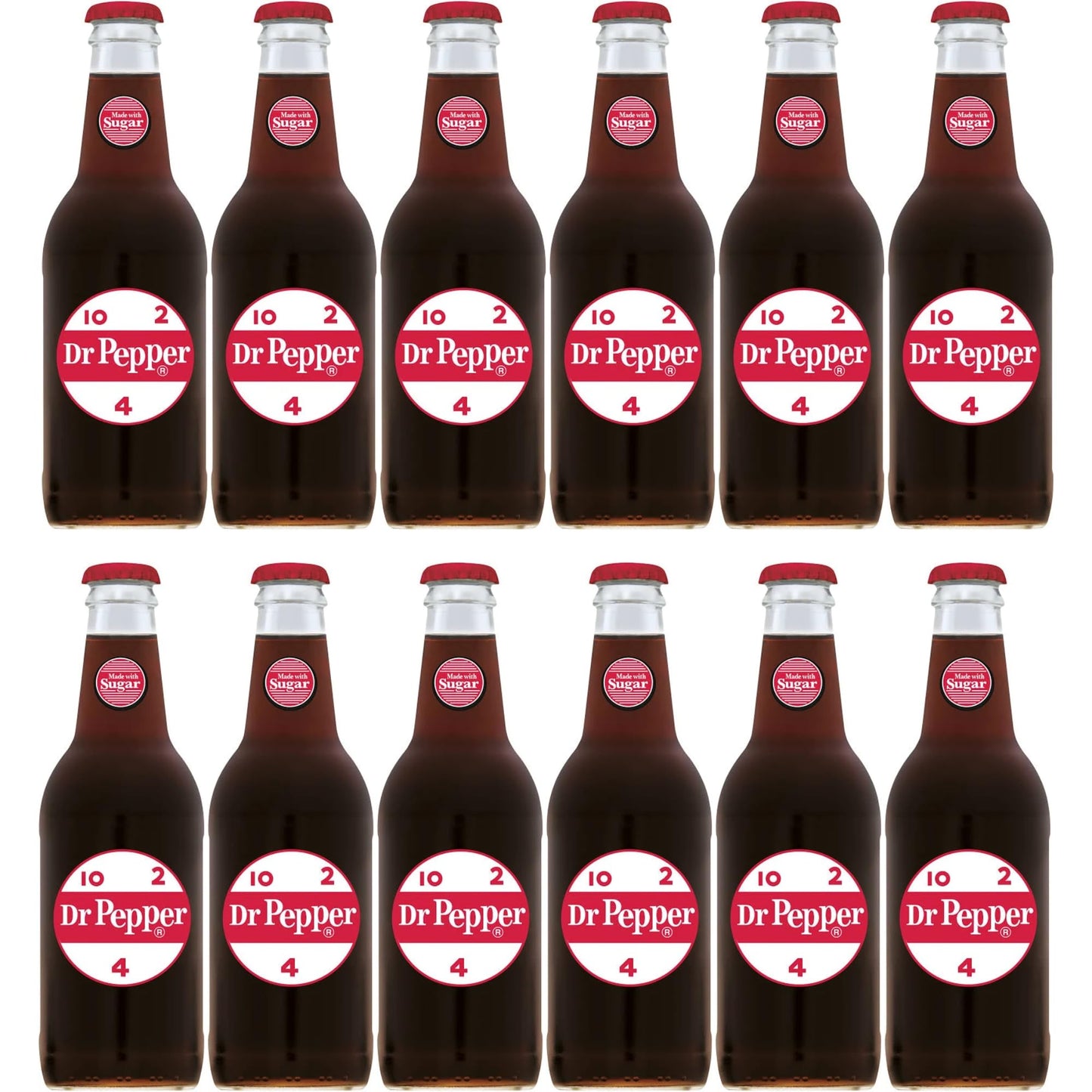 Dr. Pepper Real Sugar Soda, 12 Ounce (12 Bottles)