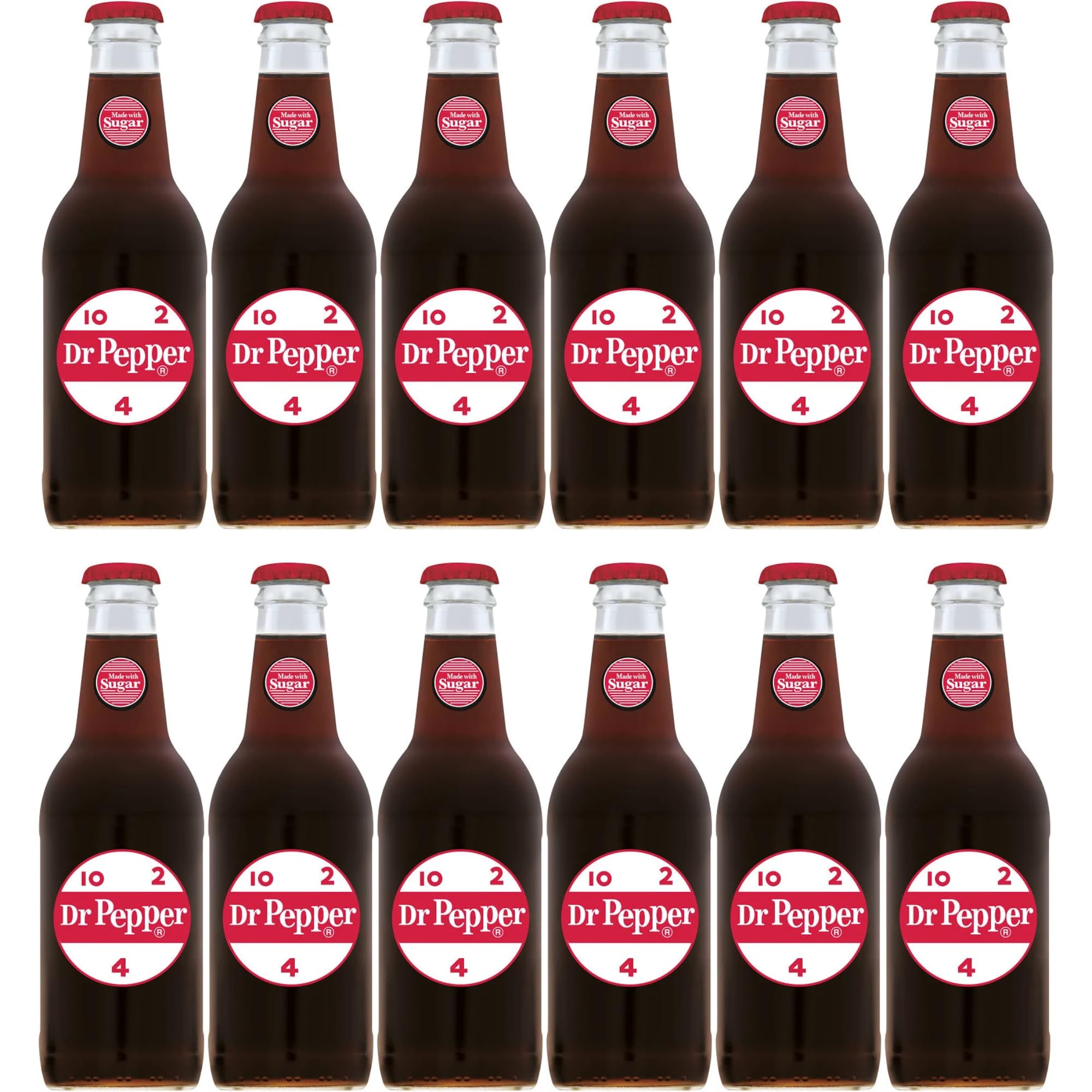Dr. Pepper Real Sugar Soda, 12 Ounce (12 Bottles)