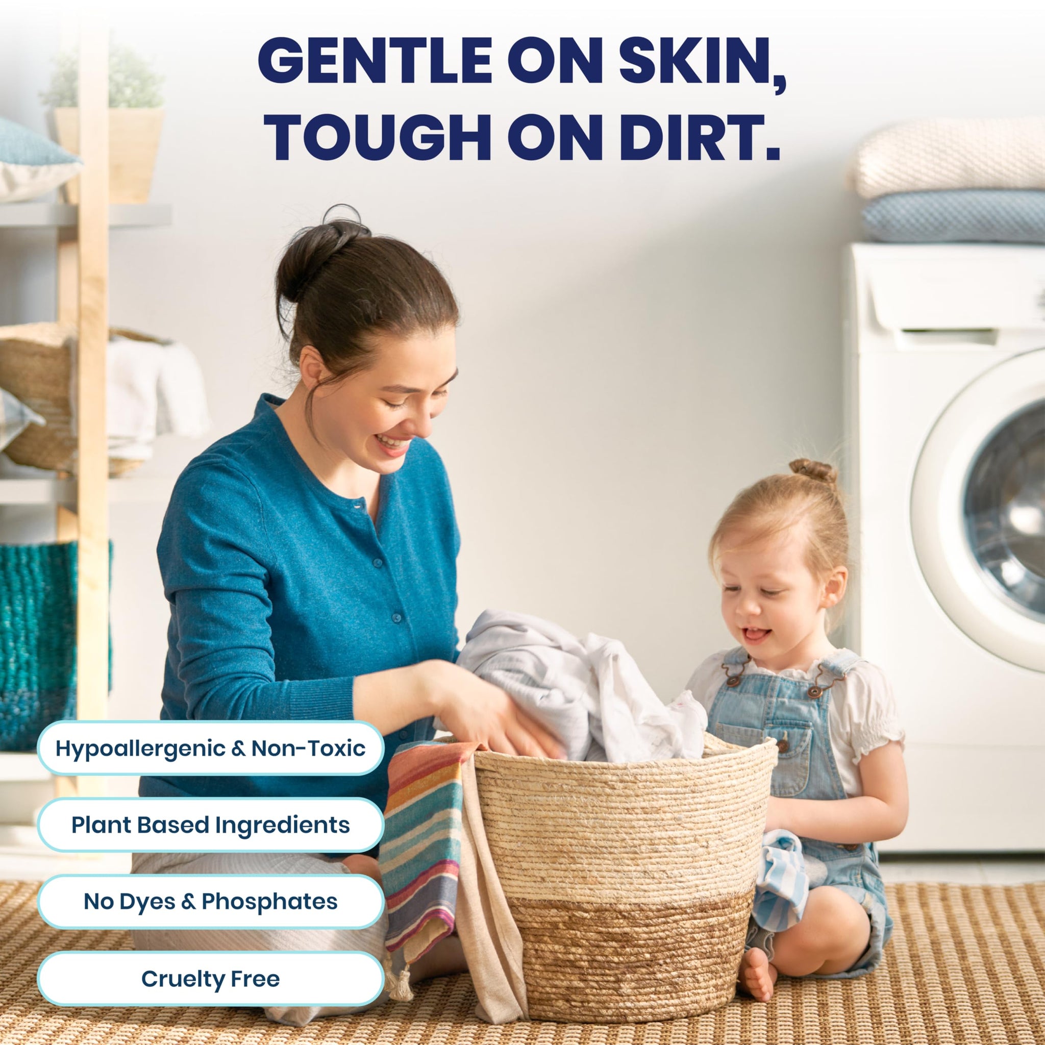Reef Sheets Laundry Detergent Sheets, 64 loads, Hypoallergenic & Plastic-Free Eco-Friendly Packaging, Gentle on Skin, Tough on Stains