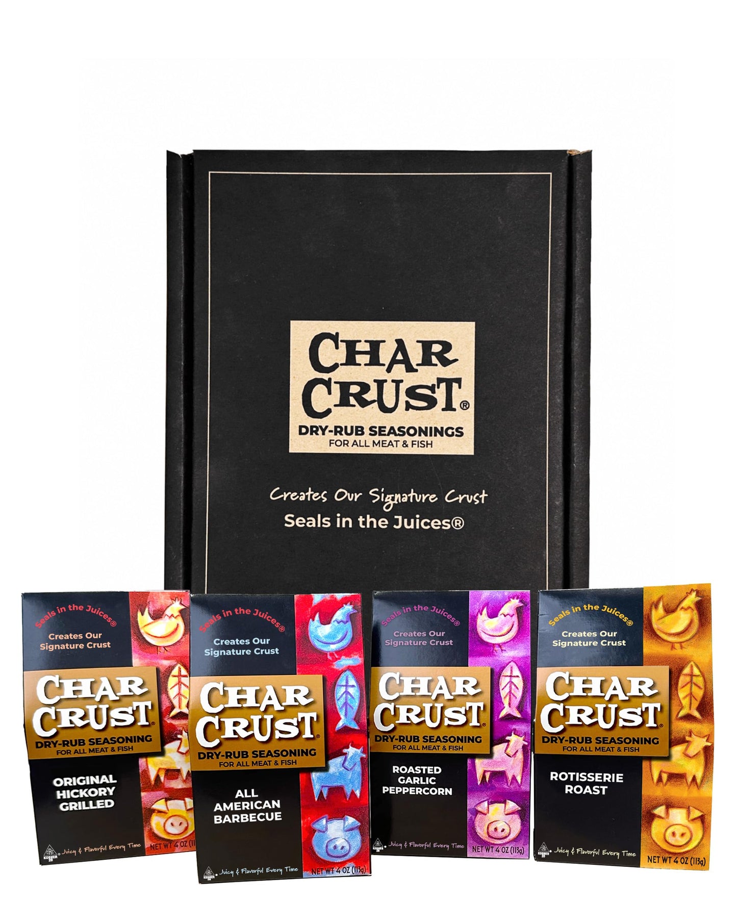 Char Crust Dry-Rub Seasonings Best of the Best Gift Set | Grilling and BBQ Rubs | Perfect for Steak, Chicken, Burgers, Fish Seasoning | Holiday Gifts
