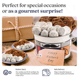 David’s Cookies Father's Day Assorted Cookies Bucket with Thin Crispy Cookies and Butter Pecan Meltaways Gourmet Treats - Delicious Traditional