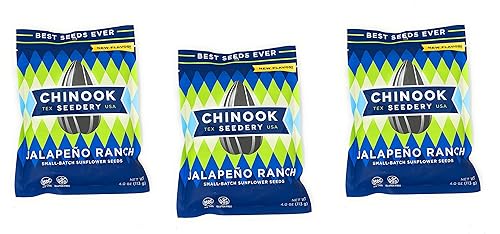 Chinook Seedery Sunflower Seeds Jalapeno Ranch - 3 pack, gray, 4 Ounces