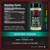 Feast Mode Flavors | Dirty Garden Pack | 2 count | 5oz seasonings | Garden Veggie | Dirt BBQ Rub | meal prep seasoning, low sodium, no msg, gluten