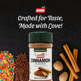 Badia Organic Cinnamon Powder, 2 oz - Warm & Sweet Flavor for Baking, Oatmeal, Smoothies, Coffee & Desserts