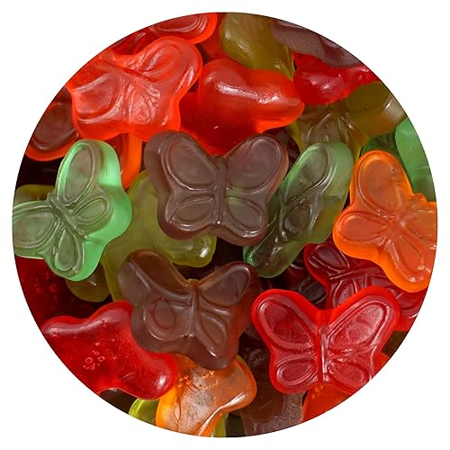 Mini Gummy Butterflies, 1 Pound Bulk Bag, Gummy Candy, The Hampton Candy Company