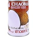 Chaokoh Coconut Milk Unsweetened 6 Pack - Premium, Canned Coconut Milk from Thailand, Lactose Free, Non Dairy Vegan Milk - for Curries, Drinks, Desserts, & More (13.5 oz per Can)