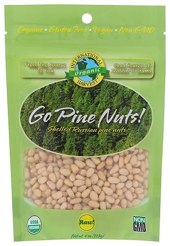 International Harvest Organic Raw Pine Nuts, 4 OZ