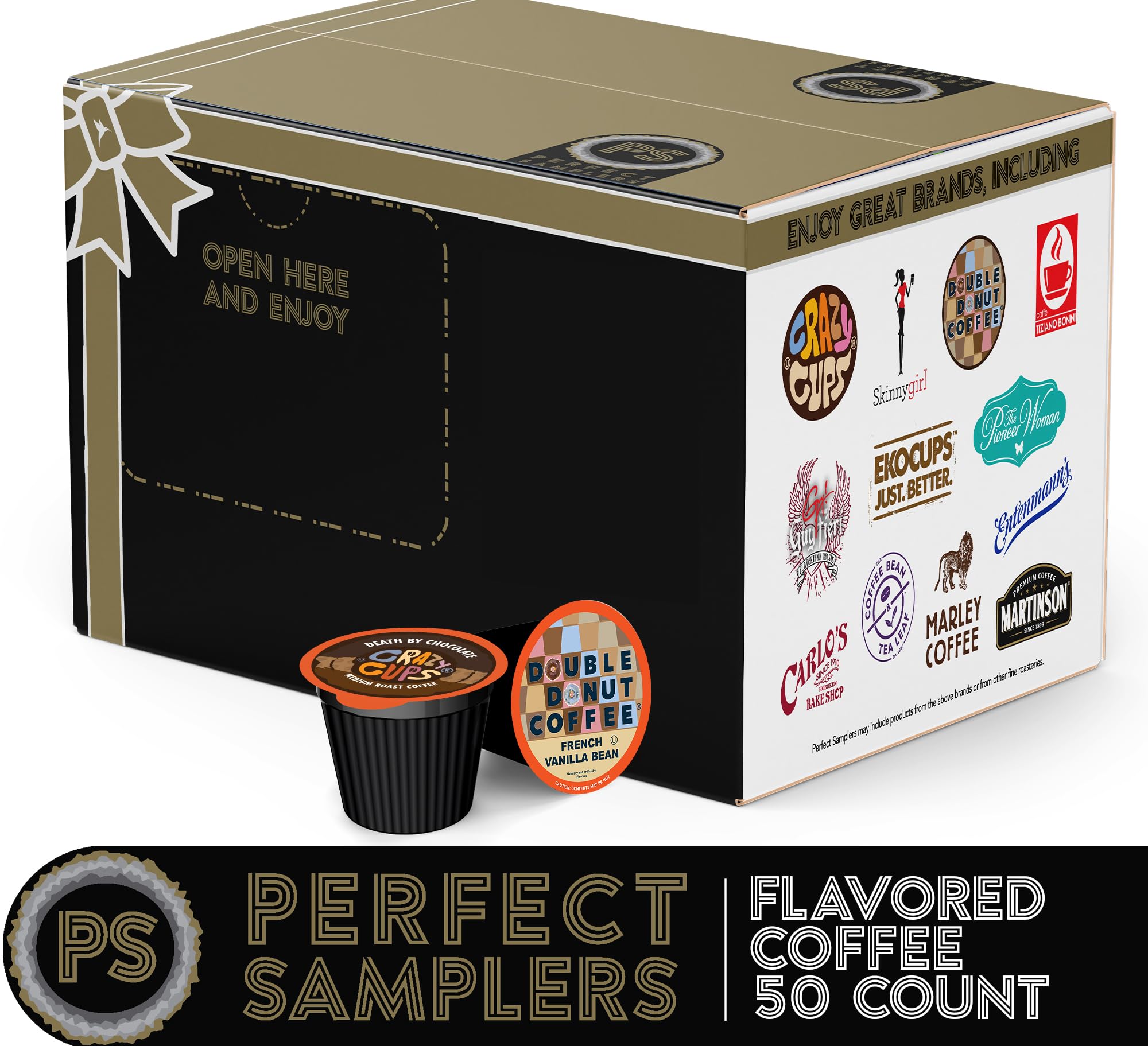 Perfect Samplers Flavored Coffee Variety Pack, Flavored Coffee Pods, Including Vanilla, Chocolate Coffee & More, Flavored Coffee Pods Variety Pack