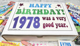 RETRO CANDY YUM ~ 1978 48th Birthday Gift Box Nostalgic Candy Assortment from Childhood for 48 Year Old Man or Woman Born 1978