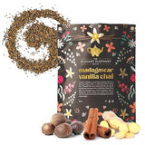 Madagascar Vanilla Chai Tea, Organic Loose Leaf Chai Tea - Black Tea with Chai Spice Blend - Great Hot or Iced Chai Latte - 8 oz Resealable Bag (Makes