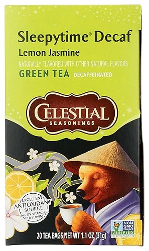 Celestial Seasonings Green Tea, Sleepytime Decaf Lemon Jasmine, 20 Count