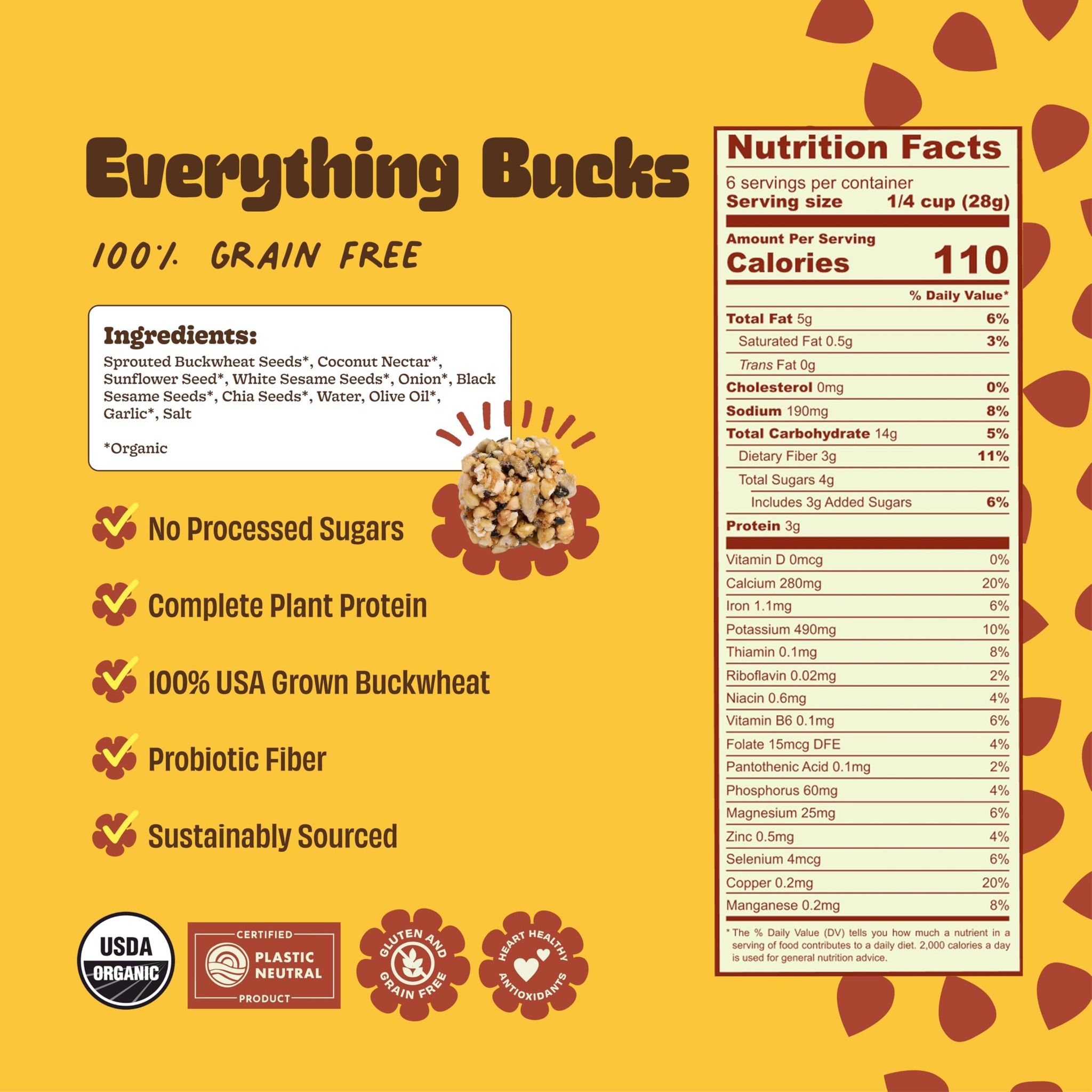 Lil Bucks Organic Everything Clusterbucks, 6 OZ