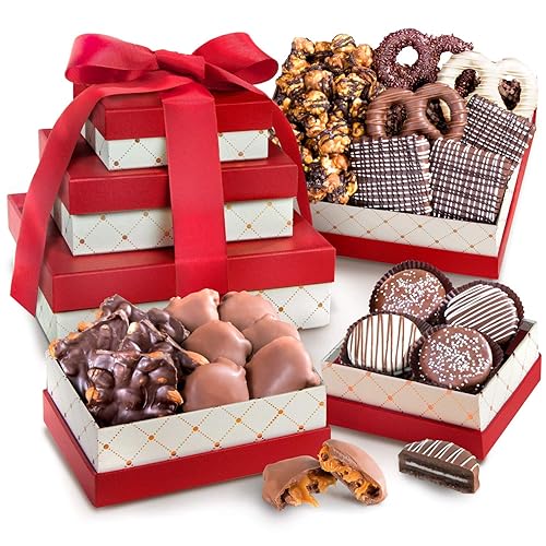 A Gift Inside Chocolate, Caramel and Crunch 3 Box Gift Tower