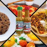 Chiletico Típica Sauce - 2 Mild + 2 Hot - Traditional Costa Rican Salsa - Artisan Handmade Flavor for Meats, Tamales, Rice & More - 4.9 oz (150 g)