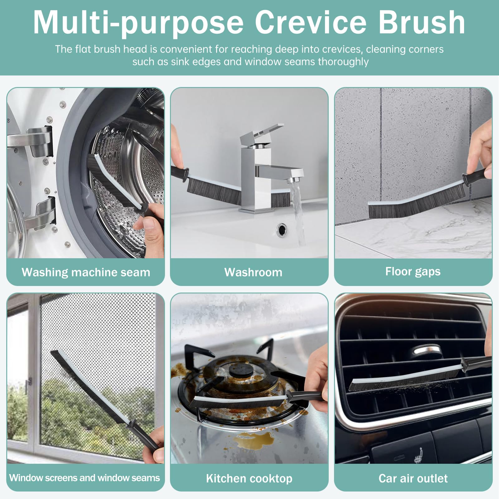 Crevice Cleaning Brush?Hard-Bristled Grout Brush?2026 New Multifunctional Gap Cleaning Brush Tool?Dead Corners Brushes for Bathroom Kitchen Tiles