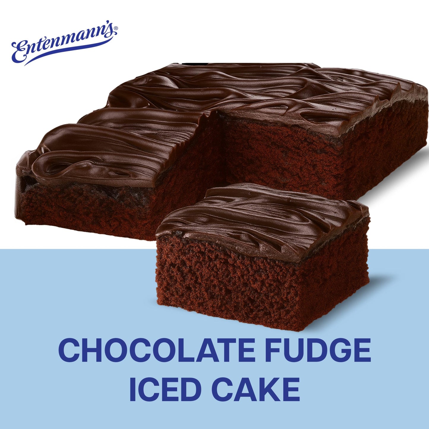 Entenmann's Chocolate Fudge Iced Cake, Sheet Cake, 17 oz Box