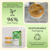 Fresh Wave Odor Removing Gel Eco-Refill, 63 oz. Original Scent | 2 Empty Refillable Glass Jars | 2 Room Set