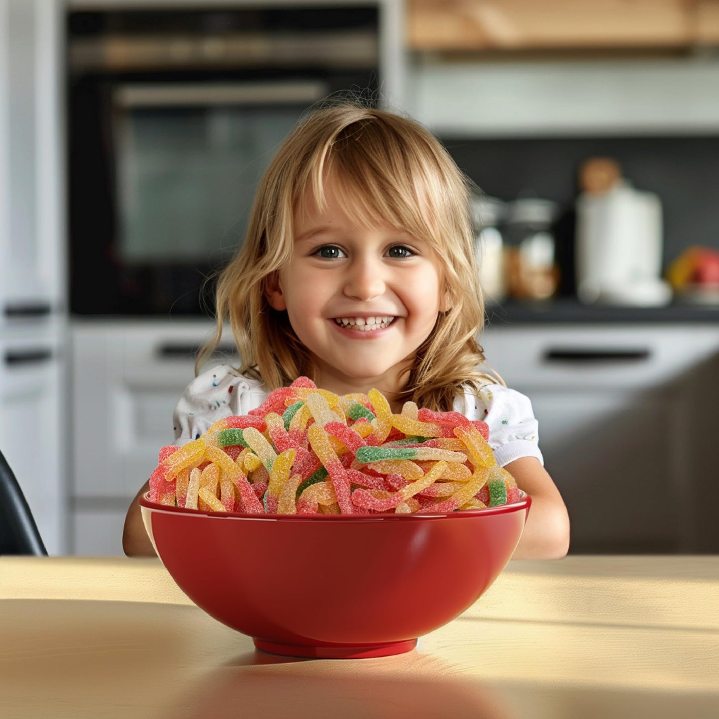 Sour Gummy Worms Candy | 2-Pound Bag | Assorted Fruit Flavored Chewy Candy | Bulk Sour Gummies for Snacking, Party Favors, Goodie Bags, and Dessert