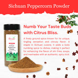 Byait Sichuan Peppercorn Powder 6 Oz, Fine Ground Szechuan Pepper for Numbing and Tingling Taste, Premium Quality for Cooking, Seasoning