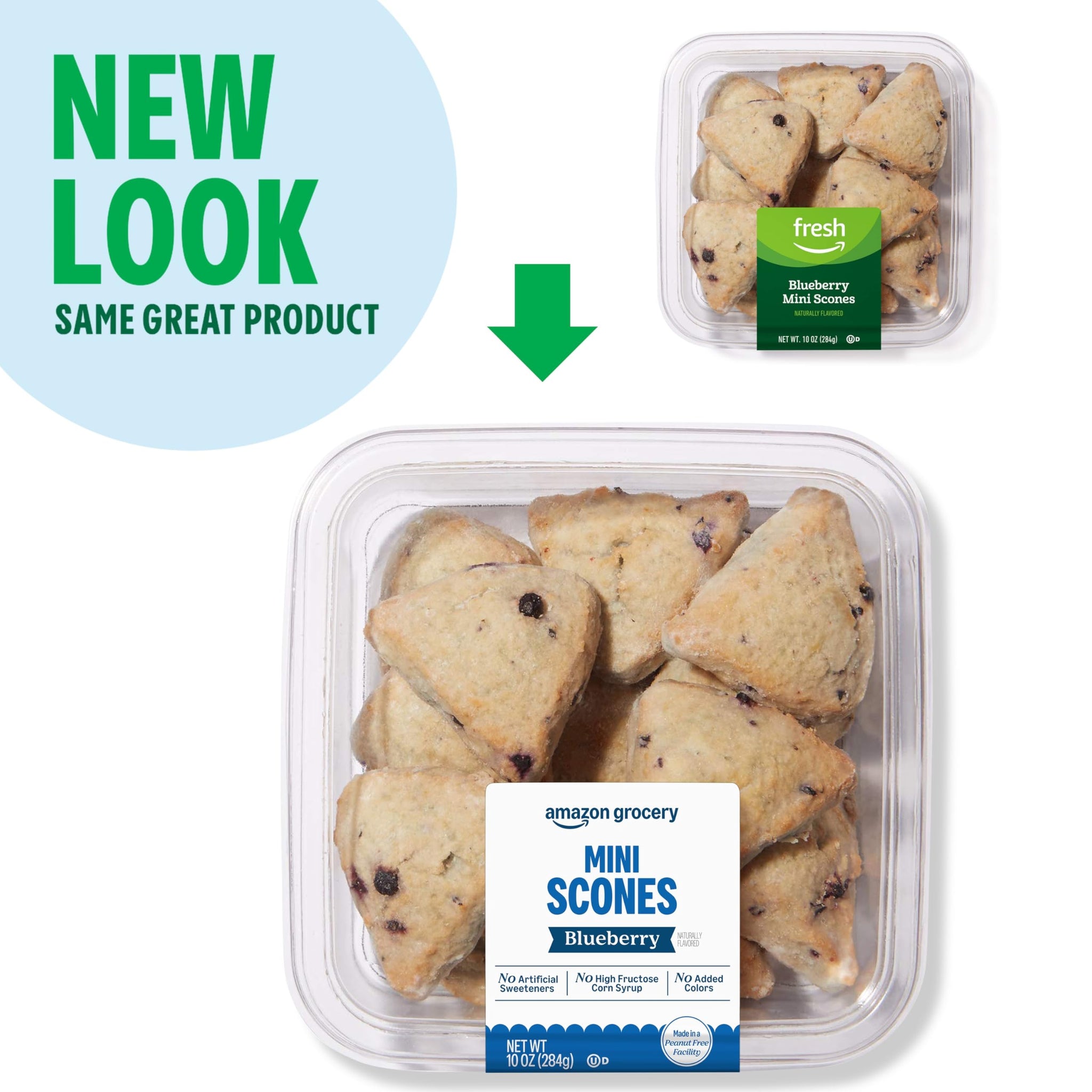 Amazon Grocery, Blueberry Mini Scones, 10 Oz, Frozen