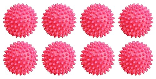 Dryer Balls 8 Pack Pink- Reusable Dryer Balls Replace Laundry Drying Fabric Softener and Saves You Money
