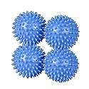 Home Basics Plastic Dryer Balls Laundry Fabric Softener, Blue (4 Pack)