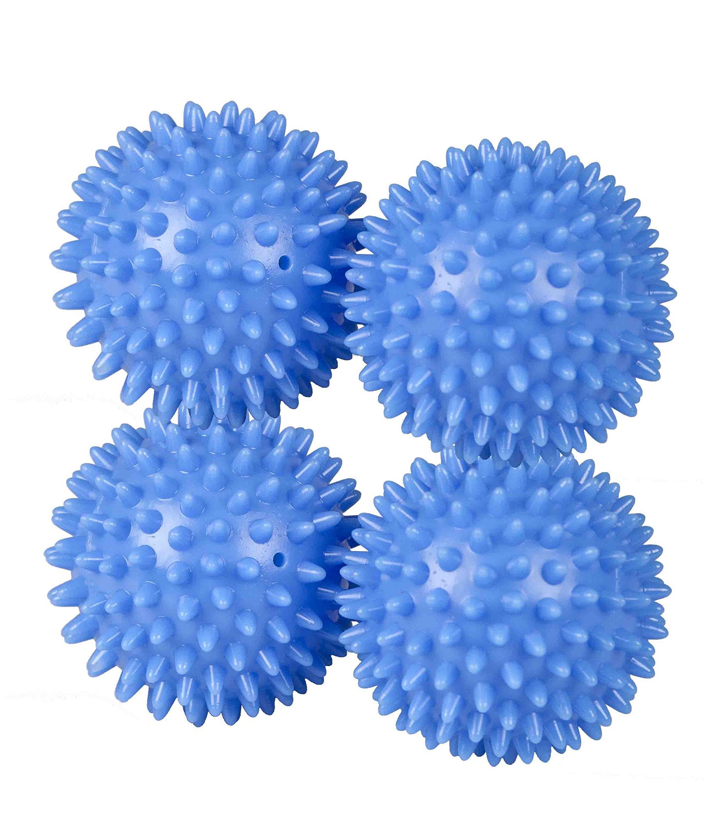Home Basics Plastic Dryer Balls Laundry Fabric Softener, Blue (4 Pack)