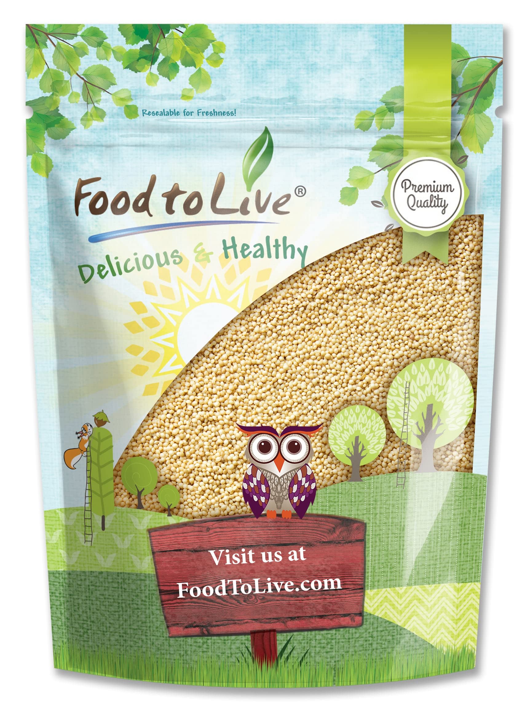 Food to Live Amaranth Grain, 1 Pound - 100% Whole Seeds, Vegan, Kosher, Bulk. Sweet, Nutty Flavor. Rich in Protein, Calcium. Great Alternative to Rice or Quinoa. Great for Cereal, Salads, Soups