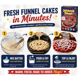 Carnival Food Funnel Cake Mix- Includes 2lb Funnel Cake Mix - Makes Up to 24 Funnel Cakes - Funnel Cake Maker - Mix For Funnel Cake for Easy Frying and Perfect Results
