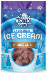 Arctic Farms Freeze Dried Ice Cream Bits Bagged and Boxed - Does Not Melt (Chocolate)