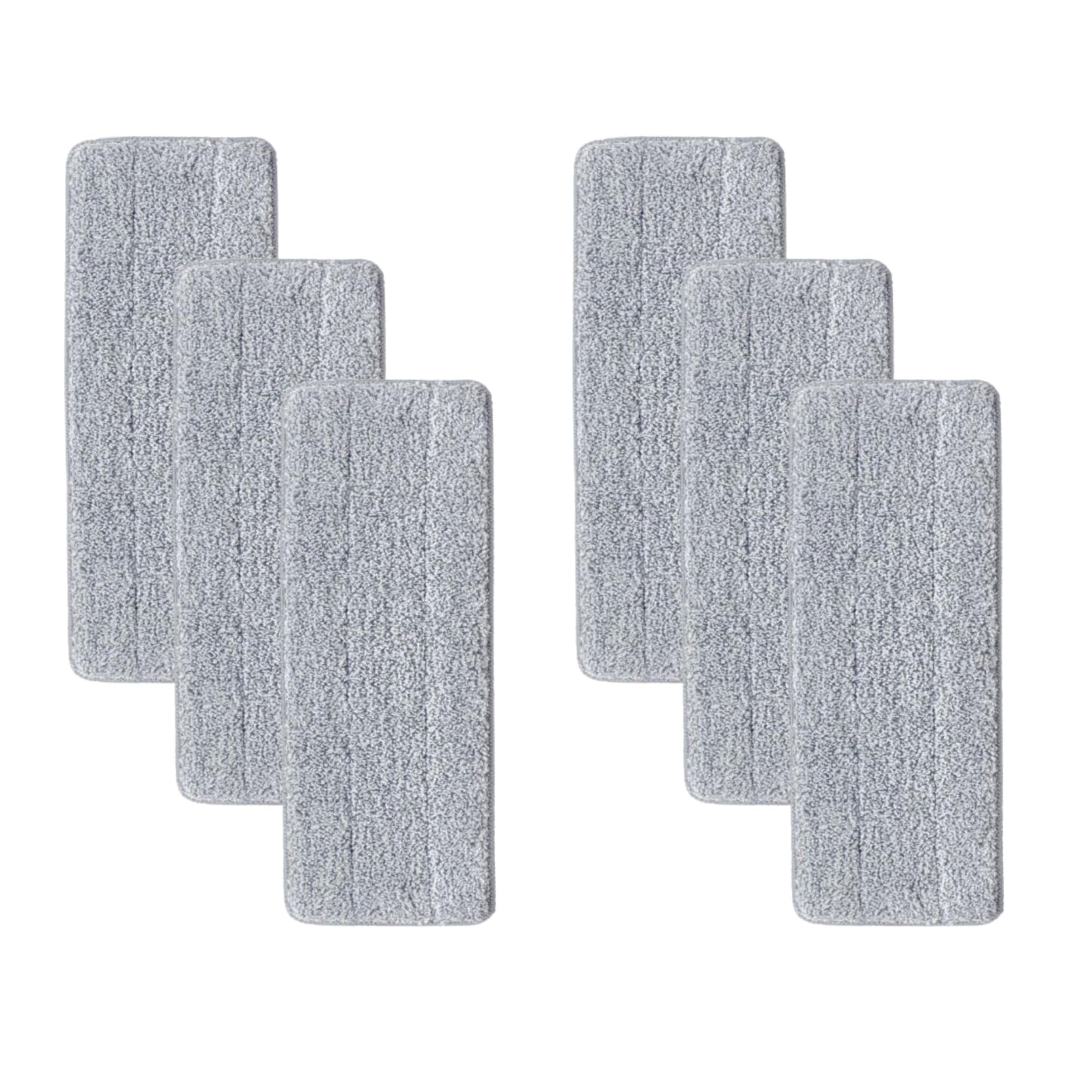 True & Tidy 6pc Replacement Microfiber Mop Pad Set for BUCKET-900 TrueClean Mop and Bucket with Pump System, Machine Washable up to 100x, 13in x 5in