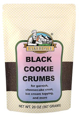 Bakerdale Black Cookie Crumbs Chocolate Dirt for Crust, Garnish, and Toppings, 20 ounce pouch